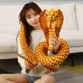thumbnail image 3 of Fairnull Animal Cobra Stuffed Toy Realistic Simulation Snake Plush Toy Funny Trick Toy Soft Stuffed, 3 of 6