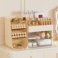 thumbnail image 1 of Organizador de maquillaje KQJS con cajones de gran capacidad, color crema, 1 of 7