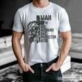 thumbnail image 5 of Man of God Lion Cross T-Shirt, White Tee for Faithful and Christian Fathers, 5 of 6