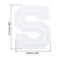 thumbnail image 2 of Uxcell Letters S Patches White Iron-On Letters S Patch Sew Sew Embroidered Applique Patches for Clothing ,Pack of 9, 2 of 7