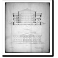 thumbnail image 2 of Historic Framed Print, [Library of Congress, Washington, D.C. Elevation and section], 17-7/8" x 21-7/8", 2 of 9