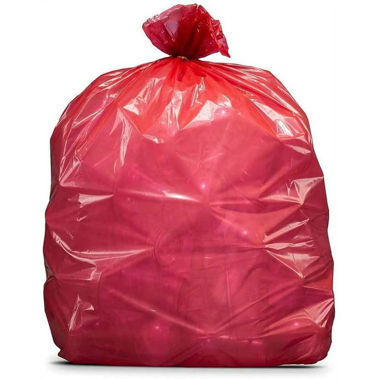 Plasticplace 32-33 Gallon Trash Bags │ 1.5 Mil │ Pink Garbage Can Liners │  33'” x 39” (100 Count)