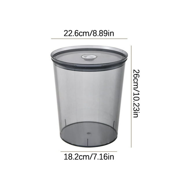 Leodye 1PCS Transparent Sealed Food Storage Bucket Moisture-proof Sturdy Home Kitchen Snack Spaghetti Flour Storage Bucket -8.89*10.23IN