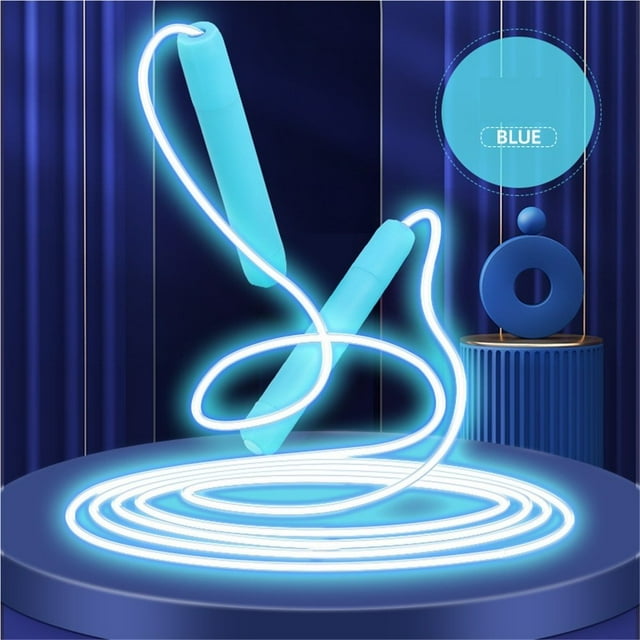 HLONK Popular Nighttime Glow Jump Rope for Primary and Secondary School Students Children Adults LED Fitness Adjustable