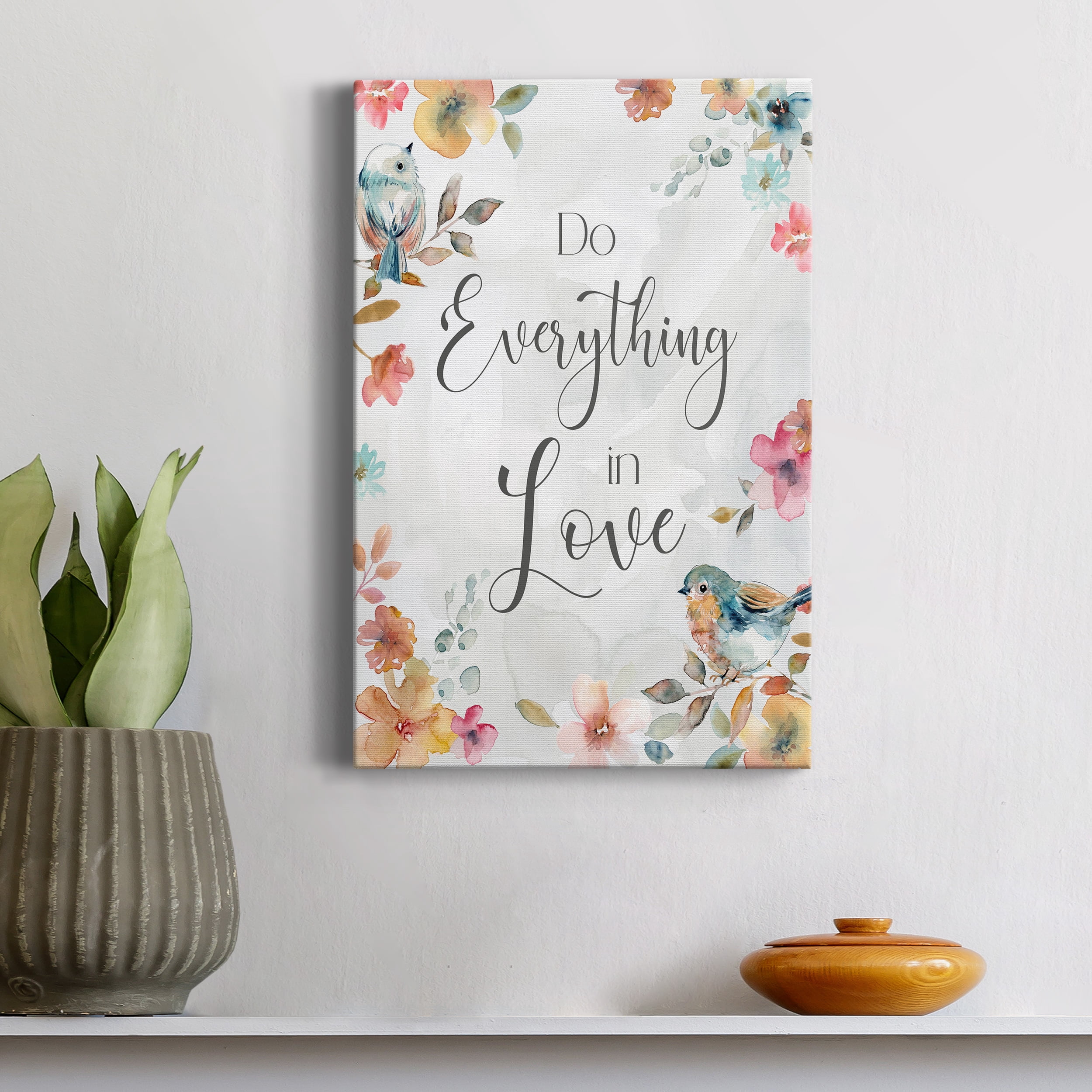 Spring Bird Love Premium Gallery Wrapped Canvas - Ready to Hang - 40 x 60