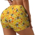 thumbnail image 2 of Wukai Honeycombs Print Pack Biker Shorts for Women Yoga Workout Gym Running Scrunch Active Shorts-Medium, 2 of 8