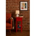 thumbnail image 2 of Sunset Trading Table d'Appoint Étroite en Bois Style Cottage en Rouge Antique Vieilli, 2 of 7