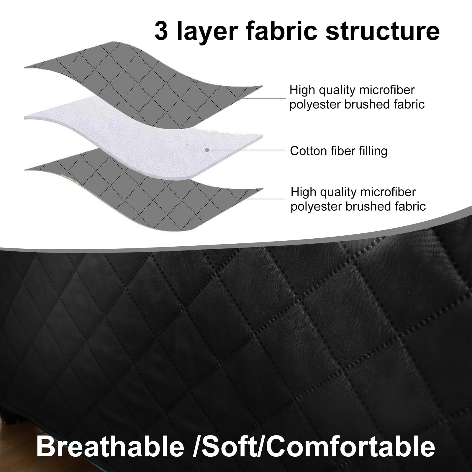 Sanmadrola Recliner Chair Cover Reversible Small Recliner Slipcover for Dogs Seat Width to 25 Inch Washable Couch Cover with Elastic Straps for Kids and Pets(Small Recliner, Black)