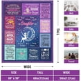 thumbnail image 3 of Daughter Gift from Mom, Daughter Gifts Blanket 60"x50", Birthday Gifts for Daughter Adult from Mother, Grown Daughter Gifts Ideas for Mother''s Day Graduation Christmas, to My Daughter Throw Blanket, 3 of 6