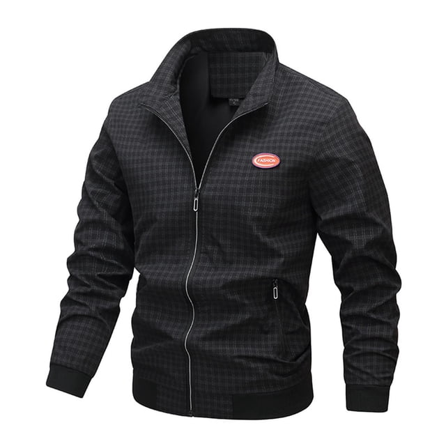 Spring And Autumn Men's Youth Jacket Windproof Thin Coat Checkered Baseball Clothes