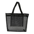 thumbnail image 3 of Abbracc Mesh Beach Bag with Zipper Large Capacity with Top Handles Swimming Pool Bag Black, 3 of 9