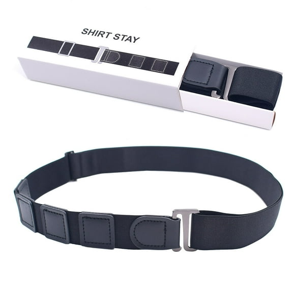 Raindrops Elastic Black Shirt Lock Belt for Shirt Stay Keeps Clothes Neat Without Damage