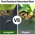 thumbnail image 4 of Amagabeli 6 Inch Garden Stakes Galvanized Landscape Staples 11 Gauge 500 Pack Sod Pins Fence Stakes for Anchoring Weed Barrier Fabric Ground Cover Landscaping Tubing Garden Staples ET006, 4 of 8
