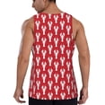thumbnail image 3 of Xecao Cartoon Lobster Men's Tank Top Workout Quick Dry Sleeveless Gym Jogging Muscle Shirts Summer Swim Beach Tops, 3 of 9