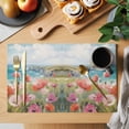 thumbnail image 2 of Watercolor Flower Placemats Set of 4, Oil Painting White Orange Concubine Non-Slip Place Mats Washable Table Mats for Kitchen Dining Table Decorations Indoor/Outdoor, 2 of 9