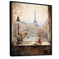 thumbnail image 2 of Designart "Springtime Balcony Elegance in Paris II" Cityscapes Framed Wall Art - Industrial Yellow Paris Entryway Framed Wall Art, 2 of 6