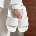 thumbnail image 2 of Agkizg Unisex Bathroom Slippers, Women Mens Shower Shoes, Unisex Couple Solid Color Slide Sandals Soft Sole Casual Indoor Home Slippers, 2 of 7