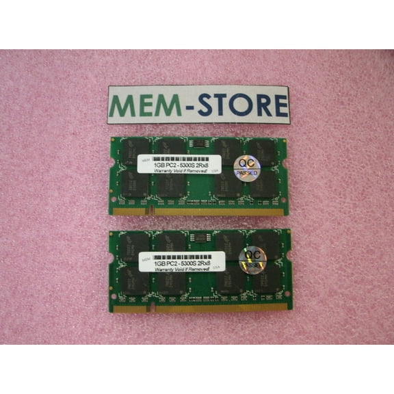 2GB 2x1GB DDR2 667Mhz PC2-5300 SODIMM Memory for Dell Latitude D610 D620 D630 (3rd Party)