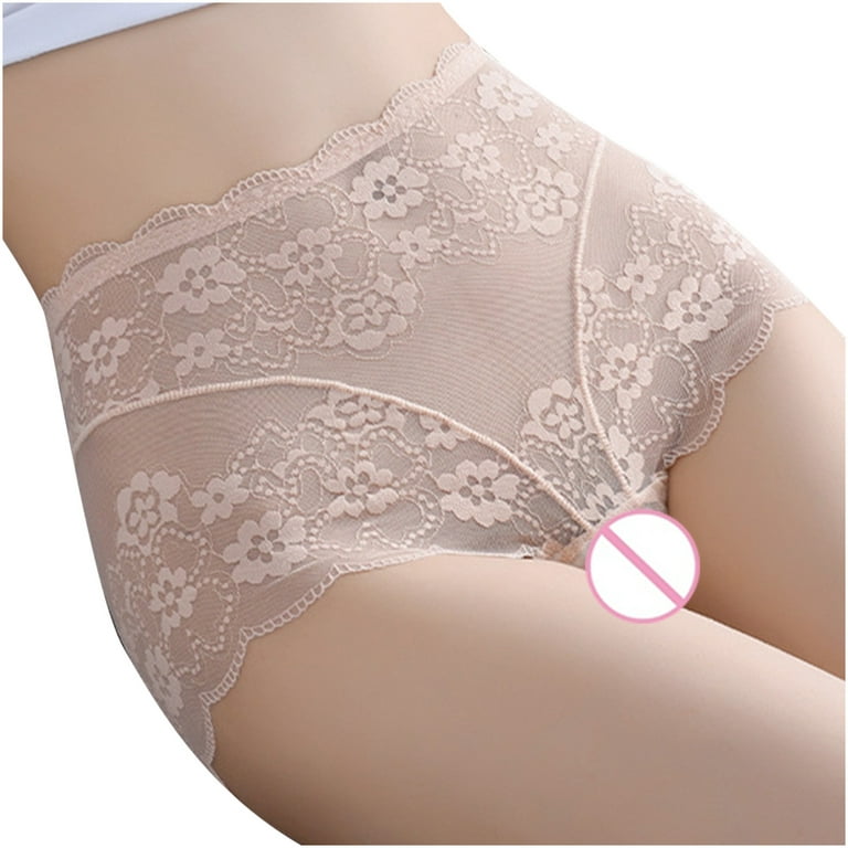 HUPOM Breathable Underwear For Women Underwear For Women In Clothing Briefs  Leisure Tie Seamless Waistband Beige M 