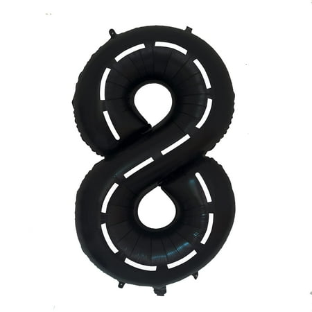 DEAPEICK 134pcs Race Car Balloon Birthday Party Supplies Decorations for Boys - Racing car Theme Party Supplies Happy Birthday Racecar Number Balloons Garland Kit Birthday Party (Single Number, 8)