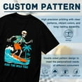 thumbnail image 5 of Black T Shirts for Men, Ride The Wild Tide, Surfing Print Mens Graphic Tees, 24013550,S, 5 of 8