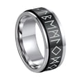 thumbnail image 5 of Anillo giratorio de acero inoxidable europeo y americano Anillo de moda de tótem simple personalizado de acero de titanio, 5 of 5