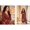 thumbnail image 6 of Party Wear Shalwar Kameez Suits Indian Pakistani Designer Plazzo Pant Dresses ( Red, 5XL - 52 ), 6 of 7