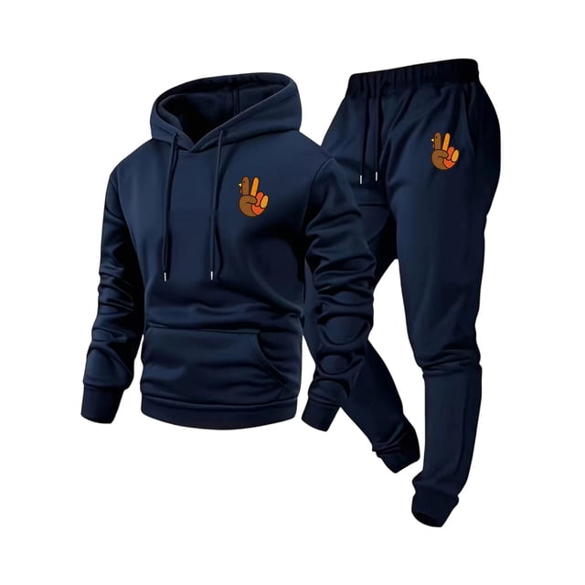 RXMEKW Hoodie with Zipper Pockets, Mens Printed Hooded Sweatshirt