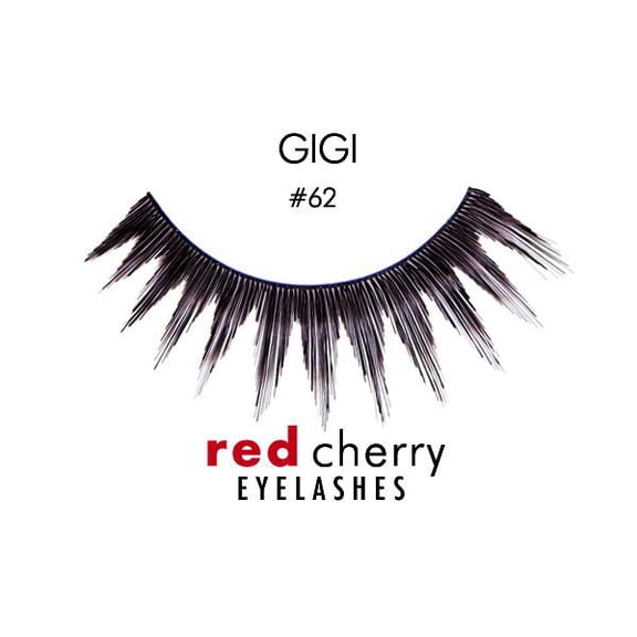 Option : Black - #62 , Troika Red Cherry Eyelashes, hair scalp beauty - Pack of 1 w/ Sleek 3-in-1 Comb/Brush