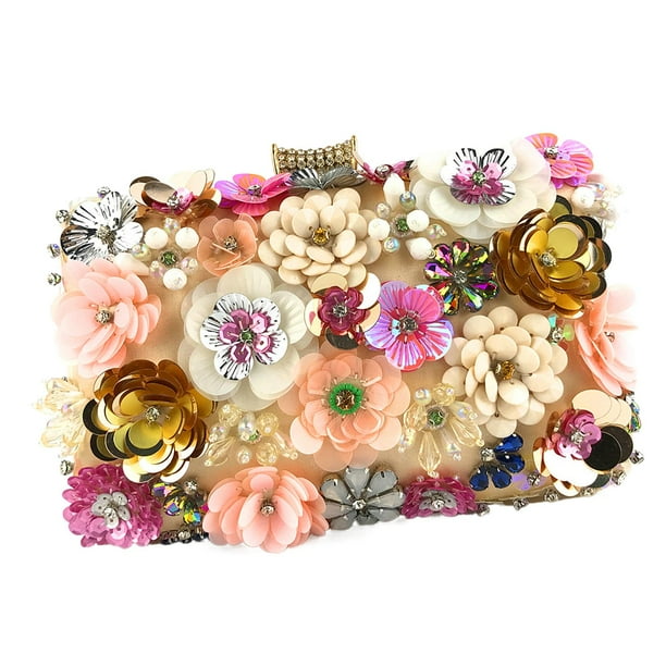Milaget Fashion Floral Clutch for Women Bridal Clutch Bags Colored