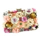 thumbnail image 5 of Bolso de mano floral de moda para mujer, bolso de mano floral, bolso de mano moderno con correa de cadena para la noche Oro, 5 of 9