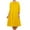 Mustard, variant on Women's Plus Size Casual 3/4 Sleeves Basic A-Line Pleated Solid Midi Dress