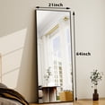 thumbnail image 5 of AUROMIR 21"x64" Rectangular Full Length Mirror Full Body Standing Mirror with Metal Frame, Black, 5 of 6