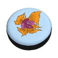 thumbnail image 2 of Waterproof Spare Wheel Cover, Cartoon Goldfish Pattern Adjustable Wheel Cover For Jeep Trailer RV SUV Car, 15 inch, 2 of 8