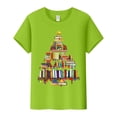 thumbnail image 2 of MPWEGNP Hauts de Noël pour Femmes Arbre Col Rond T-Shirt Imprimé Manches Courtes Vert Menthe 3TG, 2 of 5