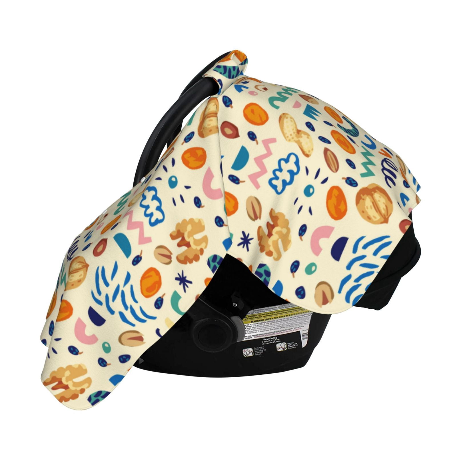 Naloa Peanuts 8 Baby Car Seat Cover, Breathable Baby Carrier Cover, Multiuse Baby Carrier Cover & Nursing Breastfeeding Cover