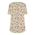 thumbnail image 4 of Bogo Women'S Boho Floral Print Ladies Trendy Summer Tops Y2K Cute T Shirts For Women Graphic Womens Blouses Short Sleeve Dressy Casual, 4 of 6
