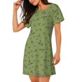 thumbnail image 2 of Vsdgher Chemise de Nuit à Manches Courtes Motif Canard Col Rond Mignonne Robe de Nuit Confortable, 2 of 6