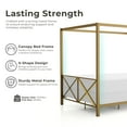 thumbnail image 4 of Furniture of America Rosedale Modern Metal X-Cross Canopy Bed, Queen Size, White, 4 of 14