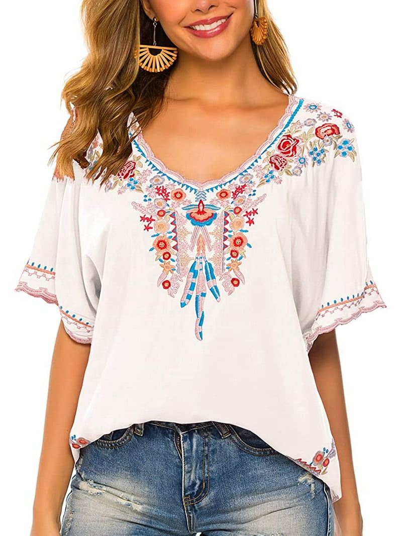 トップス eaphi EMBROIDERY SHORT SLEEVE SHIRTS EMBROIDERY SHORT SLEEVE SHIRTS