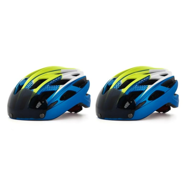 Soidarity Casco de ciclismo para mujeres adultas Protección ajustable y ligera Casco de bicicleta de montaña Azul Amarillo Tamaño libre Azul amarillo Tamaño libre 2Conjunto