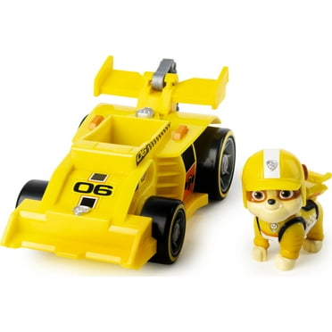 PAW Patrol, Ready, Race, Rescue Rubble’s Race & Go Deluxe Vehicle with Sounds, for Kids Aged 3 and Up