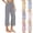 #01 Black, variant on Womens Cotton Linen Pants Summer Vertical Striped Wide Leg Capri Trousers Elastic Waist Casual Daily Wear Bottoms,XL,#01 Light pink