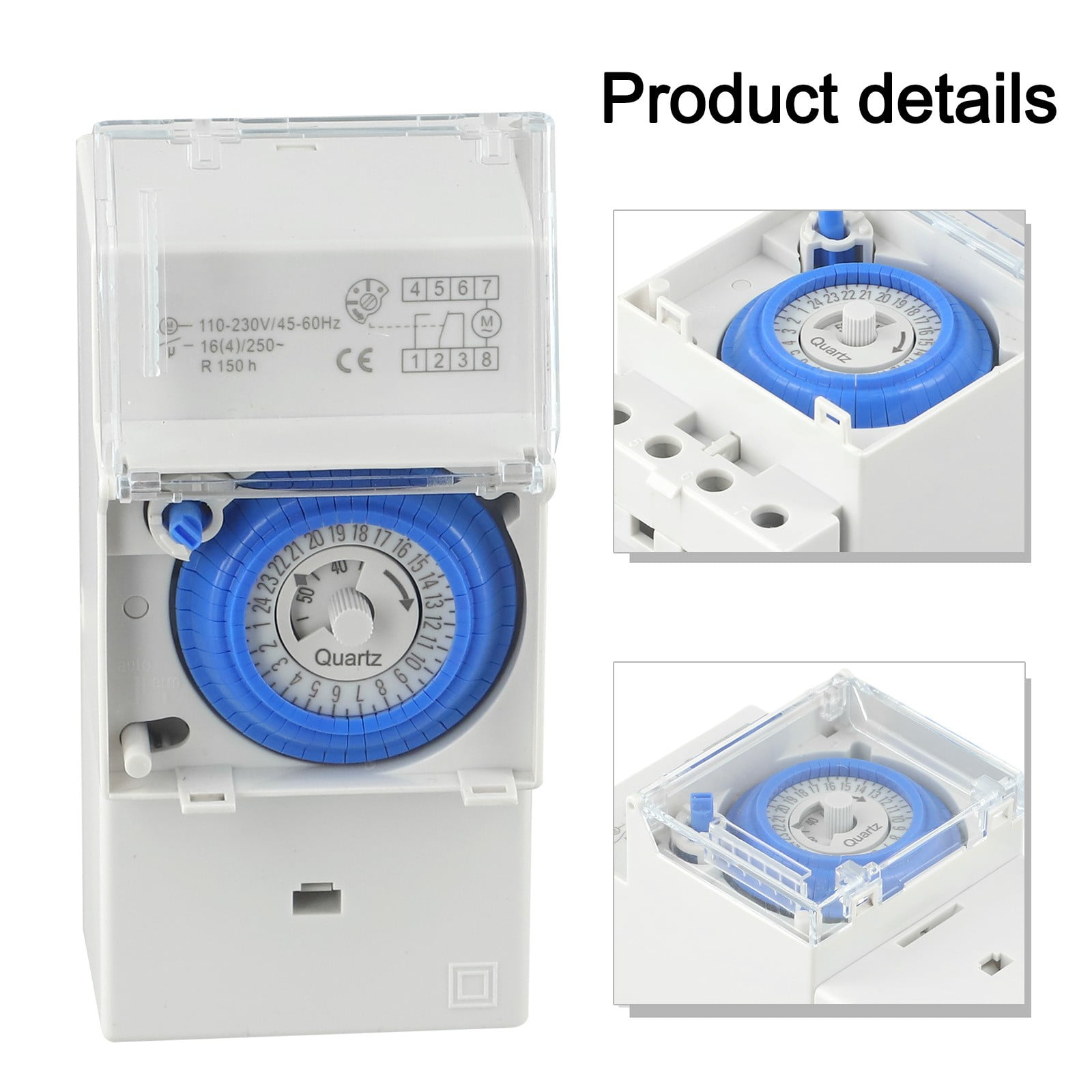 110-230V Time Control Switch Mechanical Timer 24-Hour Control Din Rail Timerelay
