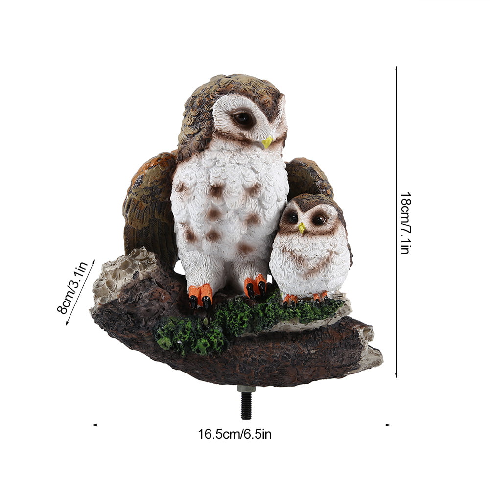 3pcs Small Fake Artificial Owl Fur Bird Realistic Home Garden Decor Toy Gift 8cm 