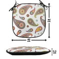 thumbnail image 4 of Paisley Chair Seating Cushion, Vintage Persian Paisley Patterns on Plain Background with Inspired Hippie, Soft Seat Pads for Office with Anti-slip Backing, 16"x16", Multicolor, by Ambesonne, 4 of 6