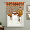 thumbnail image 2 of Thanksgiving Tie Up Curtains for Windows, Balloon Window Shades, Fall Brown Orange Truck Maple Leaves Turkey Kitchen Window Treatments Roll Up Curtain for Basement/Nursery 52"x45", 2 of 8