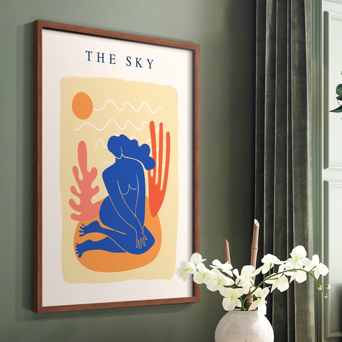 Matisse CCCXVII in Brown Solid Wood 11 x 14 Framed Print
