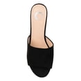 thumbnail image 3 of JOURNEE COLLECTION Womens Black Padded Pavan Open Toe Wedge Slip On Slide Sandals 10, 3 of 4