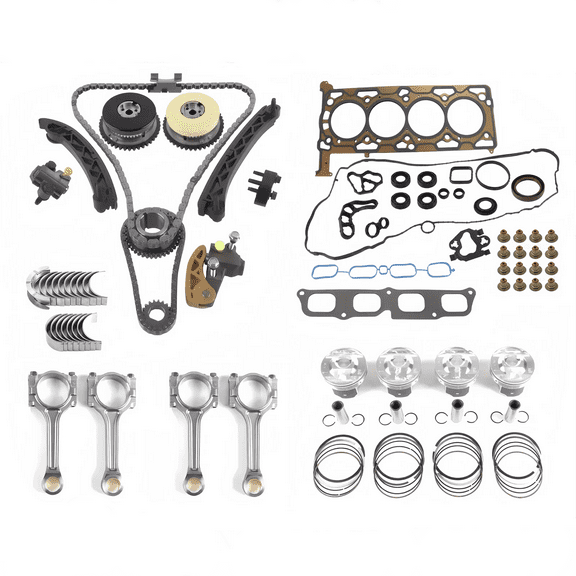 Bearings Head Gasket Set Piston Timing Chain Kit VVT Con Rod For 2013-2021 For GMC Chevrolet Buick 2.5L